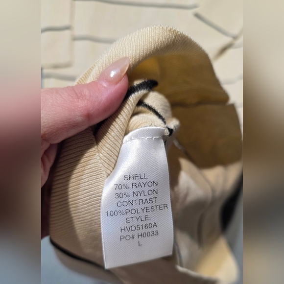 NWT Hot & Delicious Striped Cream Long Sleeve Collared Dress Large PTP 22 - Picture 6 of 10